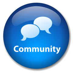 COMMUNITY Web Button (share forum users blog chat buzz internet)