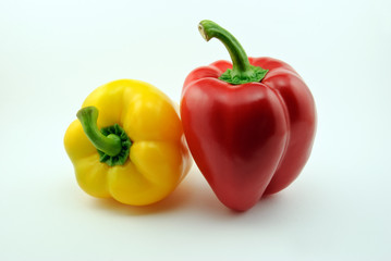 yellow and red bell pepper