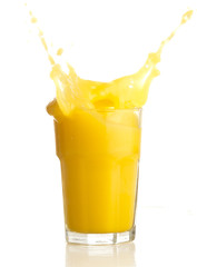 Naklejka na ściany i meble orange juice splash