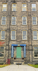 Vintage industrial building loading door