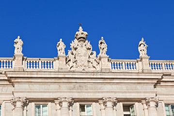 Fototapeta na wymiar The Royal Palace in Madrid Cit