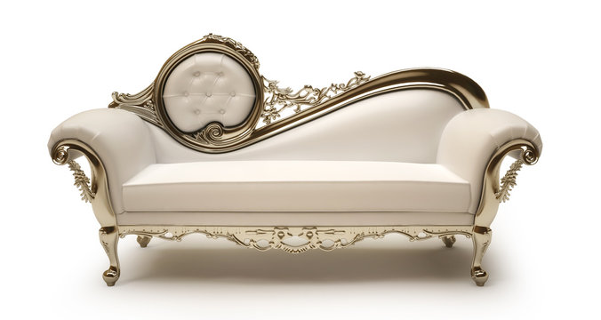 Luxurious sofa isolated on white background