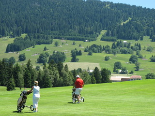 Obraz premium golfeurs en suisse