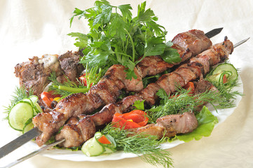 Lamb on skewers