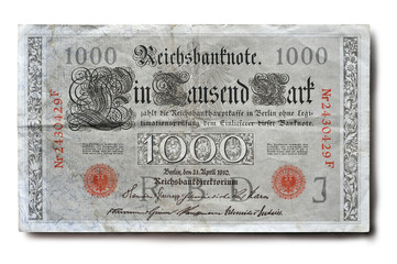 Alte Banknote 1000 Mark Reichsbank 1910