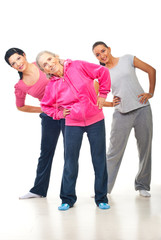 Obraz premium Three women doing sport