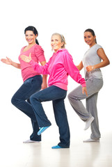 Obraz premium Group of women doing fitness