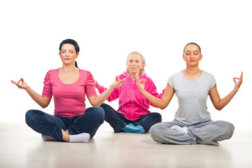 Obraz na płótnie Canvas Group of women in yoga position