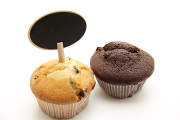 Muffins mit Schild
