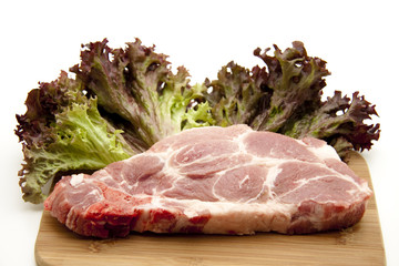 Kotelett mit Lollo Rosso