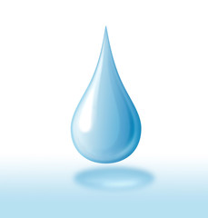 Wasertropfen mit Schatten