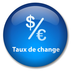 Bouton Web TAUX DE CHANGE (devises banque bureau finance argent)