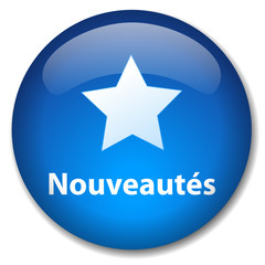 Bouton Web NOUVEAUTES (découverte nouveau nouveautés innovation)