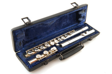 Naklejka premium Black case with flute