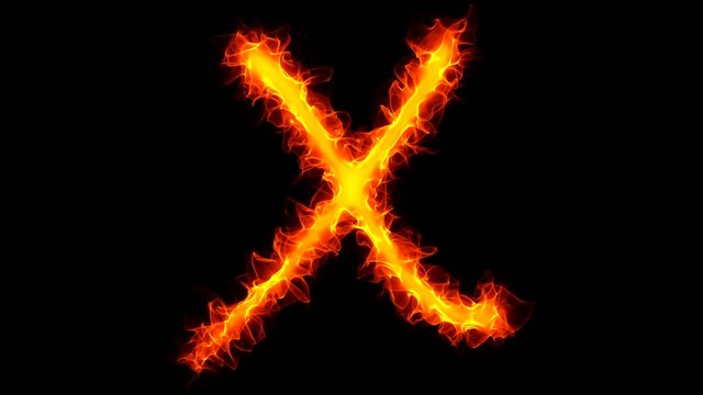 Fire letter X graffiti HD