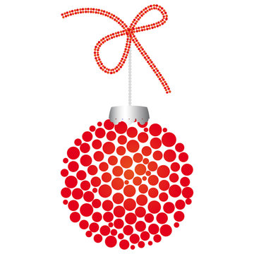 Rote Weihnachtskugel