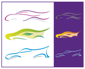 Obraz premium Ensemble Icones - Voiture Automobile pour Logos