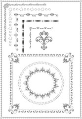 Decorative frame, border of ornament.Graphic arts.