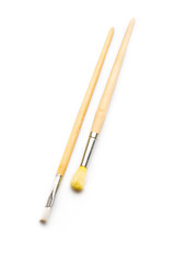 Paintbrushes isolated on white
