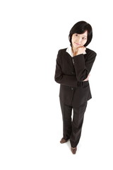 buisiness woman thinks about something