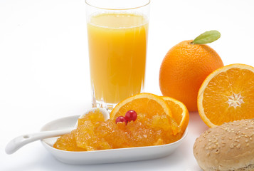 Succo e marmellata d'arancia