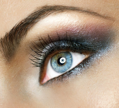 Beautiful Woman's Eye.Makeup