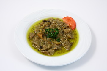 piatto con peperoni sott'olio