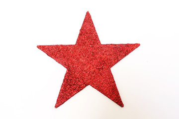 Fototapeta na wymiar red glitter star