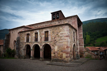 Fototapeta na wymiar Church of Carmona village, Cantabria, Spain