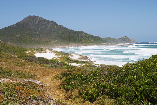 Cape of Good Hope with breakers and beach # 2.