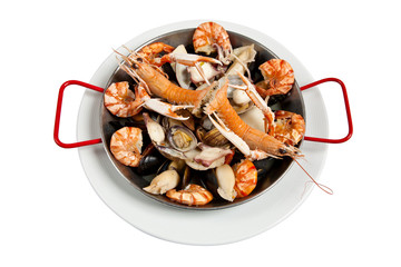 Seafood, isolated on white