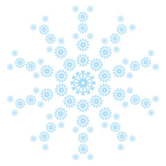 big snowflake made of little snowflakes