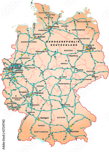 "Deutschland mit Autobahnen" Stockfotos und lizenzfreie Bilder auf