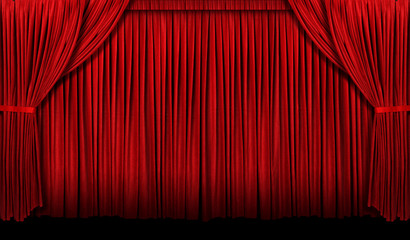 Large Red Curtain