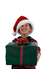 Boy giving a gift