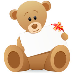 Teddybär mit Karte © djdarkflower