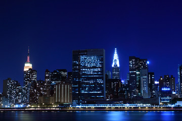 Obraz premium Midtown Manhattan skyline at Night Lights, New York City