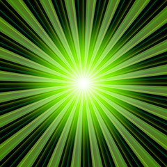 Obraz premium Hintergrund - Lichtstrahlen Grün Schwarz 02