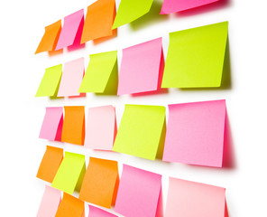 Reminder notes isolated on the white background