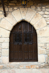 Fototapeta na wymiar Old door from a village in Cantabria, Spain