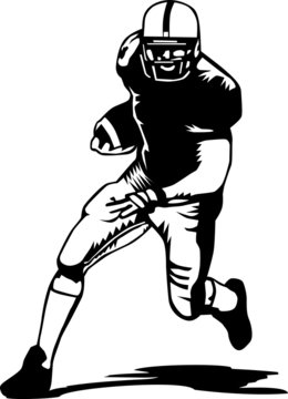 Football player black and white