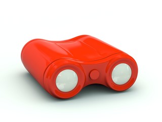 Binocular icon. Red series