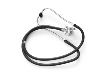 Medical stethoscope isolated on the white background