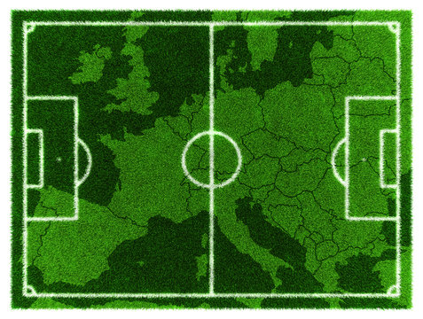 Football map. Central Europe