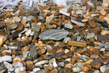 Wet stones on the sun