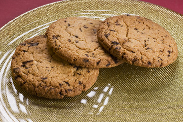 Chocolate cookies on a plate