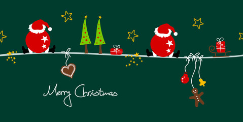 2 Christmas Balls & Symbols Green