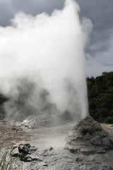 Erupting Geyser Landscape
