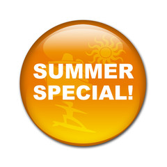 Boton brillante texto SUMMER SPECIAL!