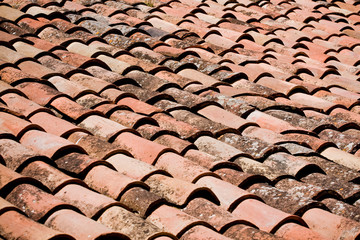 weathered roof tiles